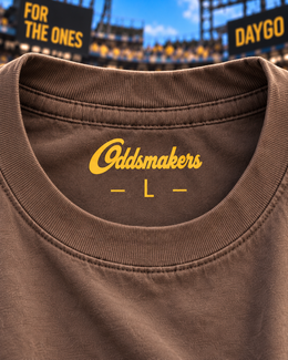 Brown and Yellow Daygo Statement Tee by Oddsmakers