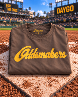 Brown and Yellow Daygo Statement Tee by Oddsmakers