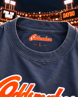 Navy and Orange Daygo Statement Tee by Oddsmakers