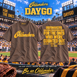 Brown and Yellow Daygo Statement Tee by Oddsmakers