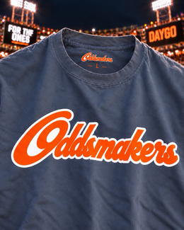 Navy and Orange Daygo Statement Tee by Oddsmakers
