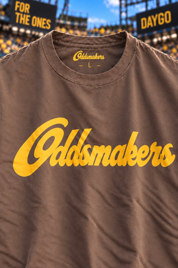 Brown and Yellow Daygo Statement Tee by Oddsmakers