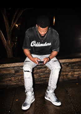 The Statement Collection by Oddsmakers "Premium Jean-Washed Denim Tee"