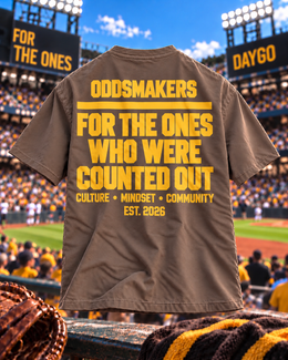 Brown and Yellow Daygo Statement Tee by Oddsmakers