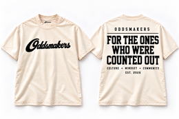 The Cream Statement Tee from The Statement Collection by Oddsmakers