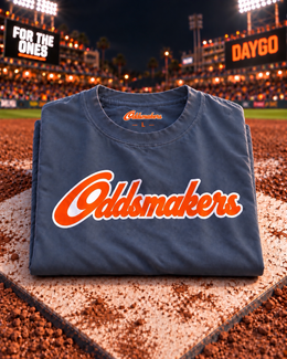 Navy and Orange Daygo Statement Tee by Oddsmakers