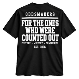 Black Statement Tee By Oddsmakers
